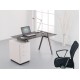 Cleveland 4 White And Grey Glass Desk
